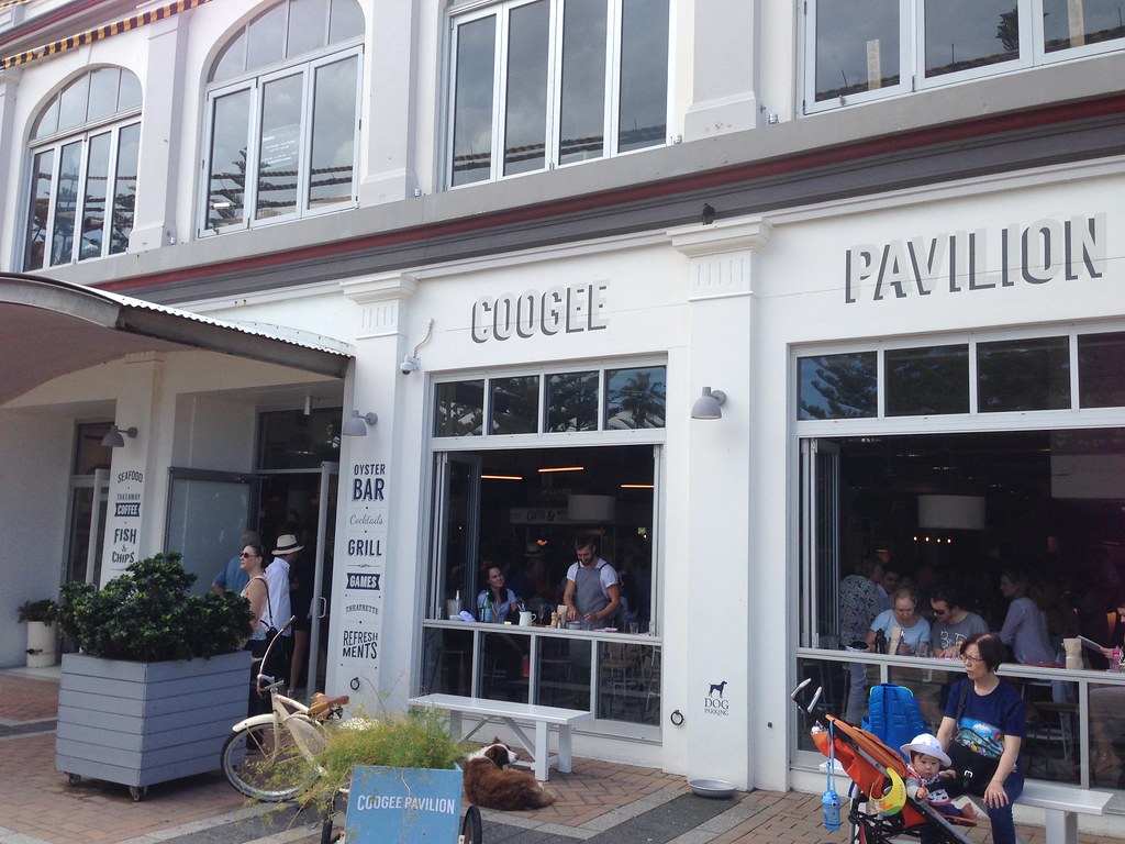 Coogee Pavilion exterior with diners