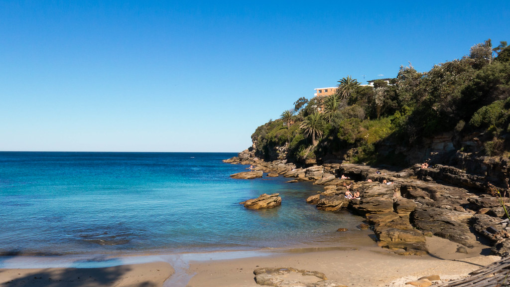 Clear blue water and rocks at Gordons Bay near Coogee